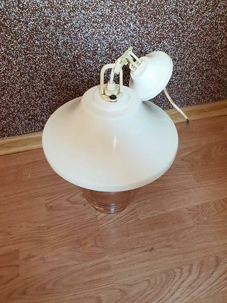 Stara lampa klosz rzyrandol PRL