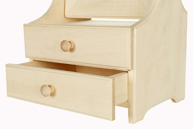 Toaletka-decoupage, galanteria drewniana,