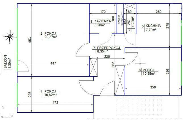 Mieszkanie wynajem, dużego salonu w 3 pokojowym mieszkaniu