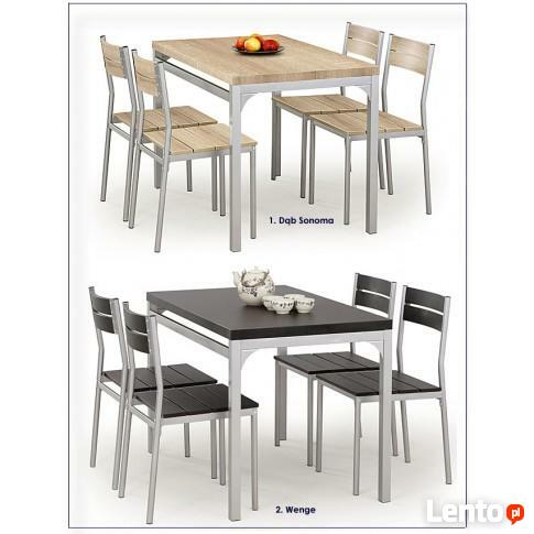 Stół z krzesłami Torino - dąb sonoma.