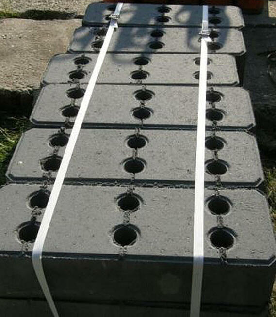 Ogrodzenie Tymczasowe na budowę KOMPLET Stopa beton + obejma