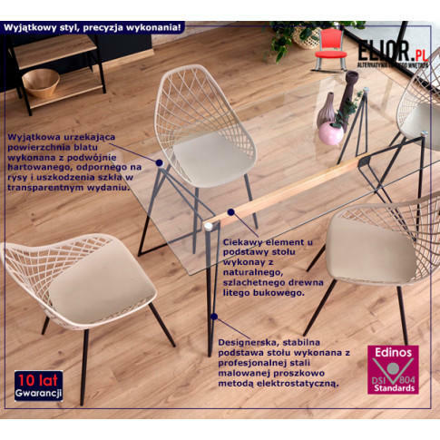 STÓŁ DEBOR - SZKLANY