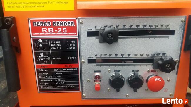 Giętarka do zbrojeń budowlanych