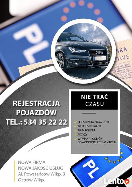 Rejestracja pojazdów, akcyza - usługa - oszczędzaj czas!