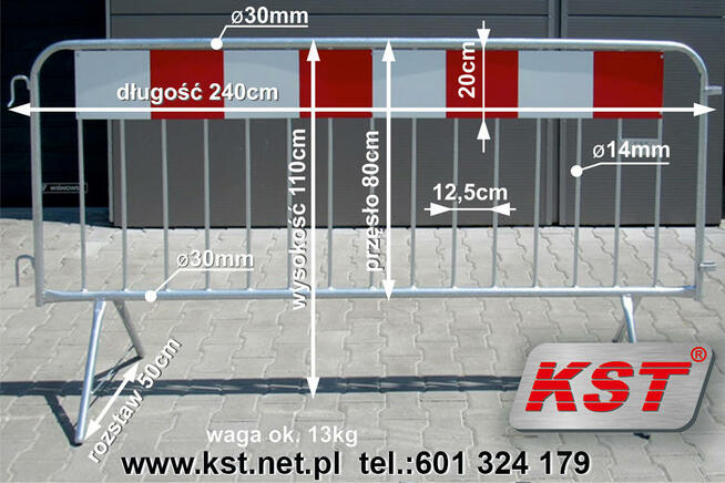 KST BARIERKA OSTRZEGAWCZA OCHRONNA DROGOWA BARIERA
