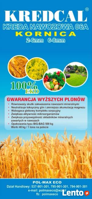 Nawóz wapniowy Kreda Granulowana 100% ECO -cała Polska