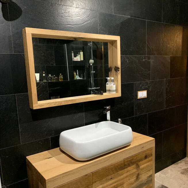 Płytki Kwarcyt Czarny Verde Black Sczotka 60x40x1,2cm