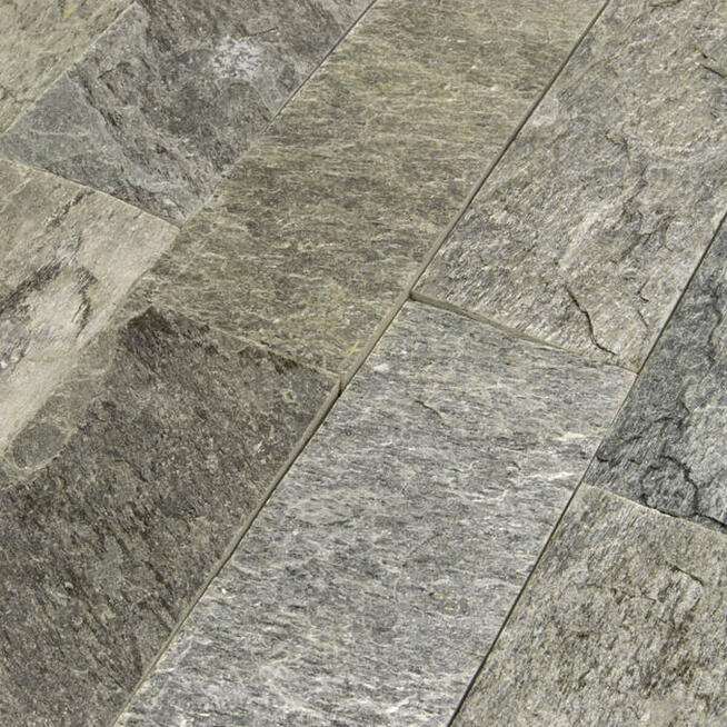 Płytki Łupek Szaro Srebrny 30x10