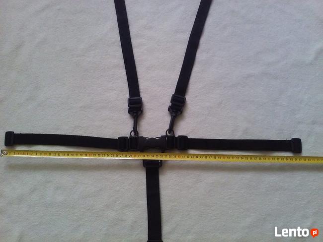 Szelki pasy do wózka 5-punktowe z klamrą.