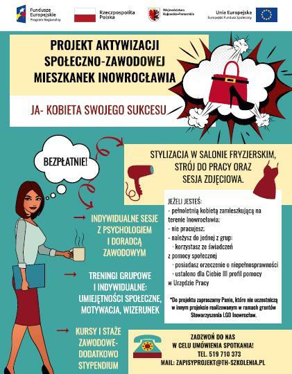 Bezpłatny kurs OPIEKUNKI lub kurs GASTRONOMICZNY dla kobiet