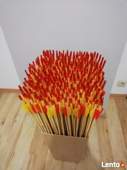 TANIO Strzały do łuku drewniane 29 metalowe ostre groty