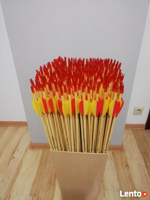 TANIO Strzały do łuku drewniane 29 metalowe ostre groty