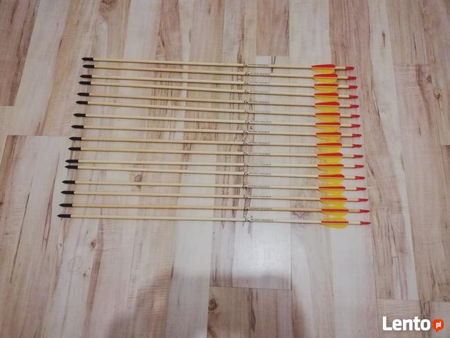 TANIO Strzały do łuku drewniane 29 metalowe ostre groty