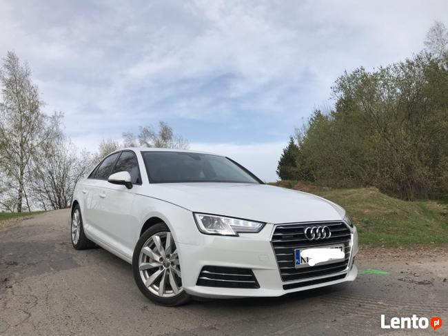 Białe Audi A4 B9 do ślubu, wesle