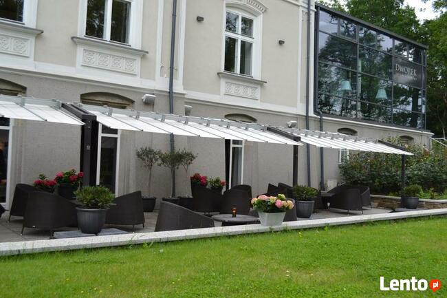 Parasol ogrodowy na 2 podstawach, modułowy Flexy