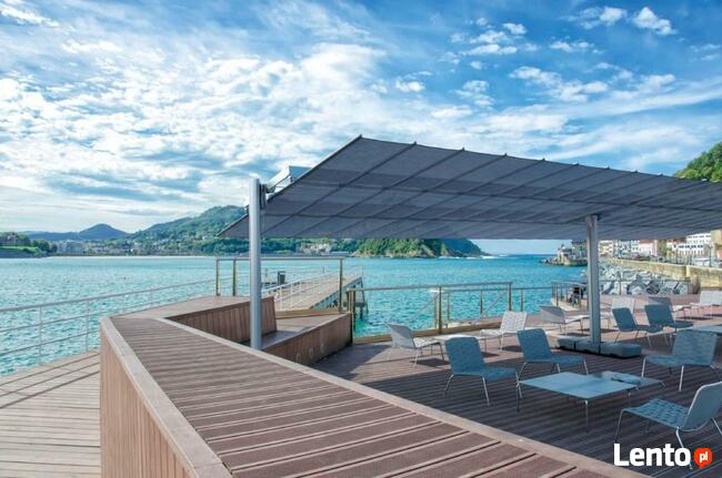 Parasol ogrodowy na 2 podstawach, modułowy Flexy Large.