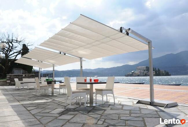 Parasol ogrodowy na 2 podstawach, modułowy Flexy