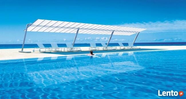 Parasol ogrodowy na 2 podstawach, modułowy Flexy Zen.