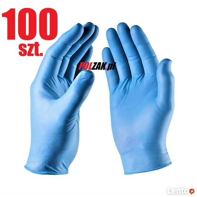 Rękawiczki nitrylowe gumowe rękawice ochronne 100 sztuk L M