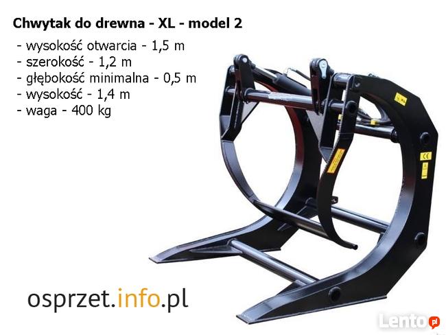 Chwytak do drewna, bali do ładowarki, ciągnika TUZ, nowy