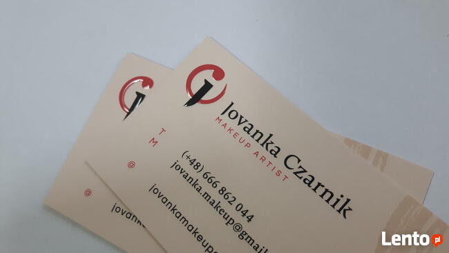 Wizytówki z folią silk touch i lakierem wybiórczym 3D orygin