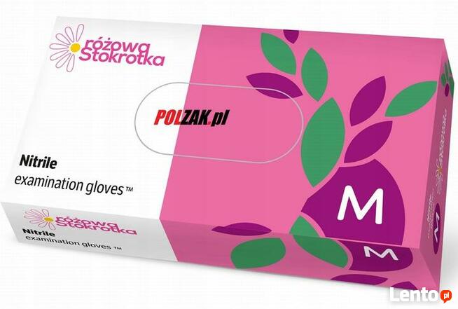 Rękawiczki ochronne gumowe Różowe rękawice 100 sztuk roz. M
