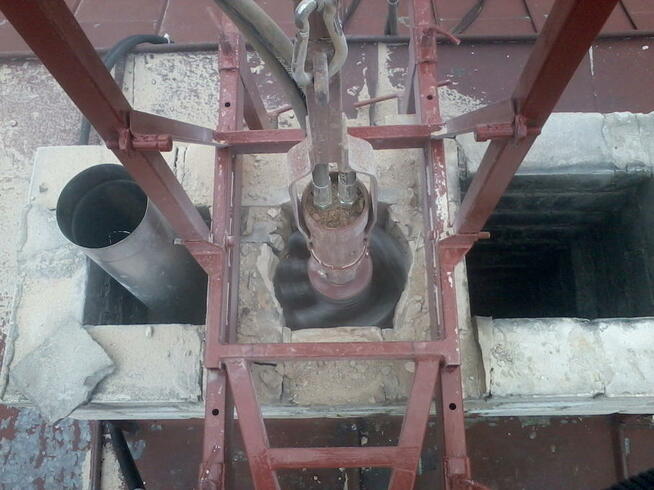 Rozwiercanie kominów u klienta