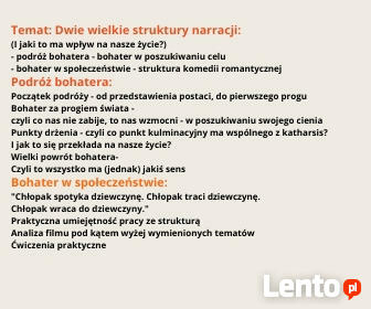 KURS PISANIA SCENARIUSZY FILMOWYCH (FILM, KINO, TELEWIZJA)