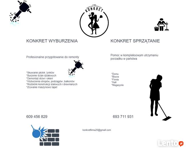 Sprzątanie biur, lokali użytkowych, hal, domow, mieszkan