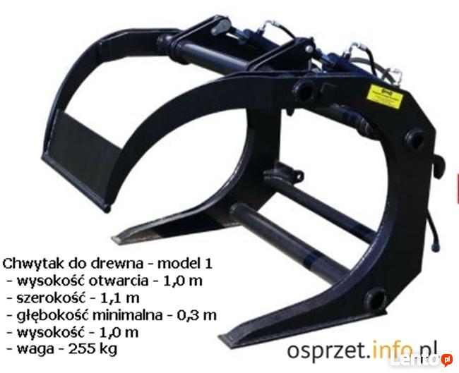 Duży chwytak do drewna i bali, chwytak do ładowarki