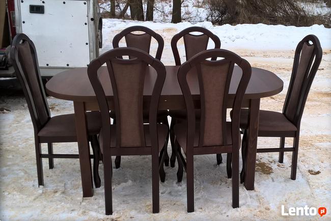 Stół Krzyś 1 z 6 krzesłami A 11 - sellmeble