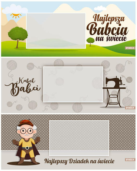 Fotokubek projekty - szablony na dzień babci i dziadka