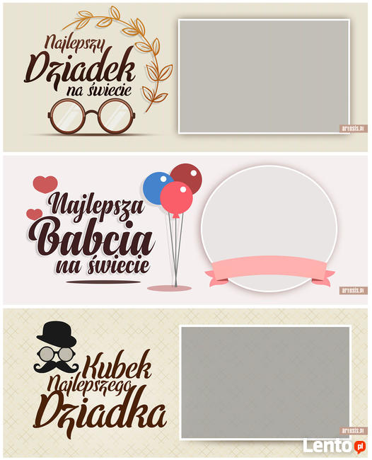 Fotokubek projekty - szablony na dzień babci i dziadka