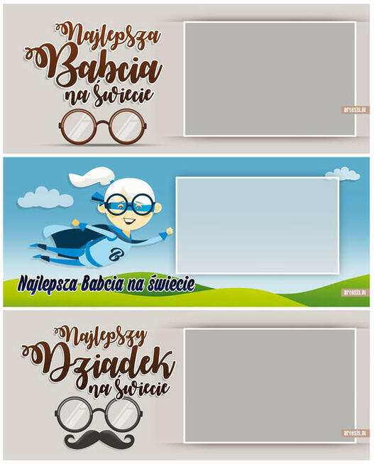 Fotokubek projekty - szablony na dzień babci i dziadka
