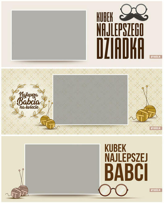 Fotokubek projekty - szablony na dzień babci i dziadka