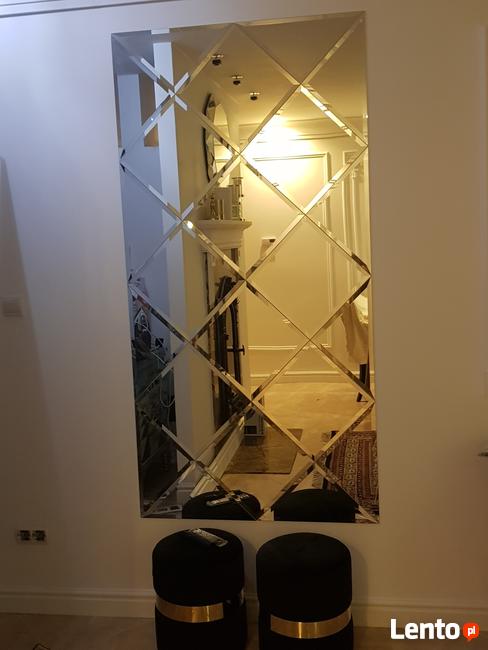 lustro na wymiar, lustra romby, fazowane,