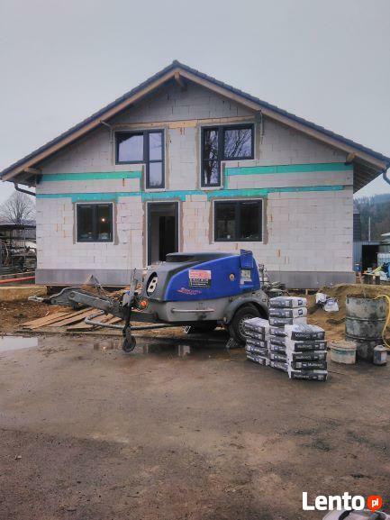 wylewki z mixokreta, Tynki maszynowe