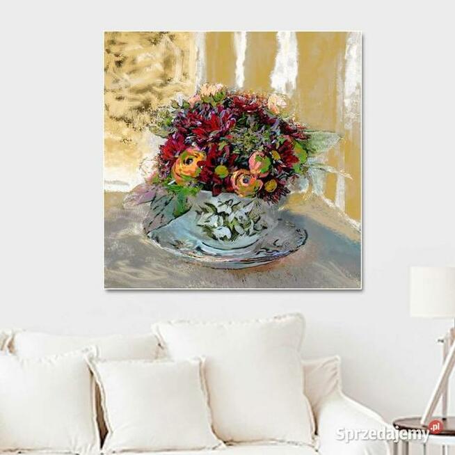 Obraz na płótnie Filiżanka z kwiatami
