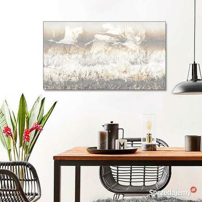 Obraz na płótnie Żurawie lecące