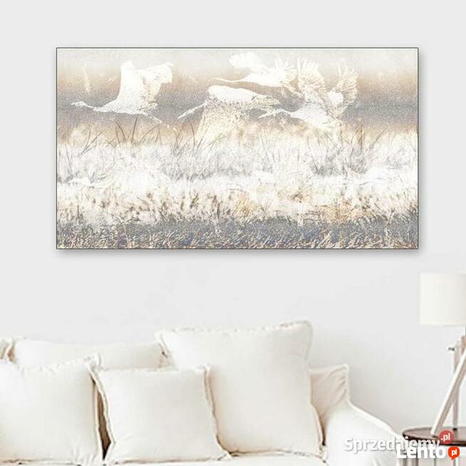 Obraz na płótnie Żurawie lecące