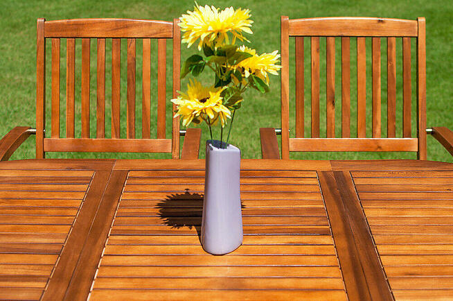 MEBLE OGRODOWE SKŁADANE 6+1 AKACJOWE DOSTAWA 0ZŁ