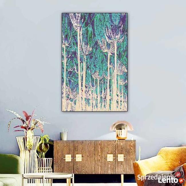 Nowoczesna grafika Tulipany las 60x90