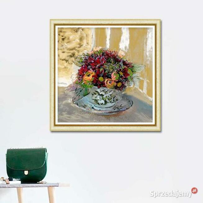 Obraz na płótnie Filiżanka z kwiatami