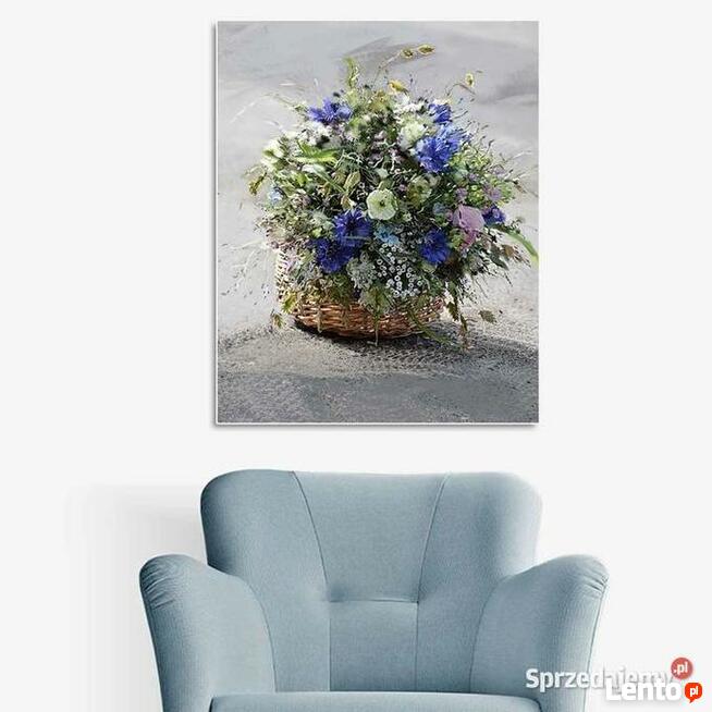 Obraz na płótnie Koszyk z kwiatami