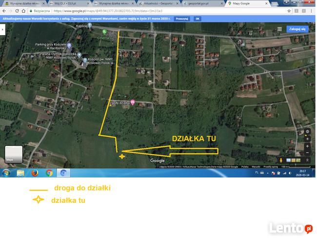 Wynajmę działkę rekreacyjną - rolną działka raciborsko