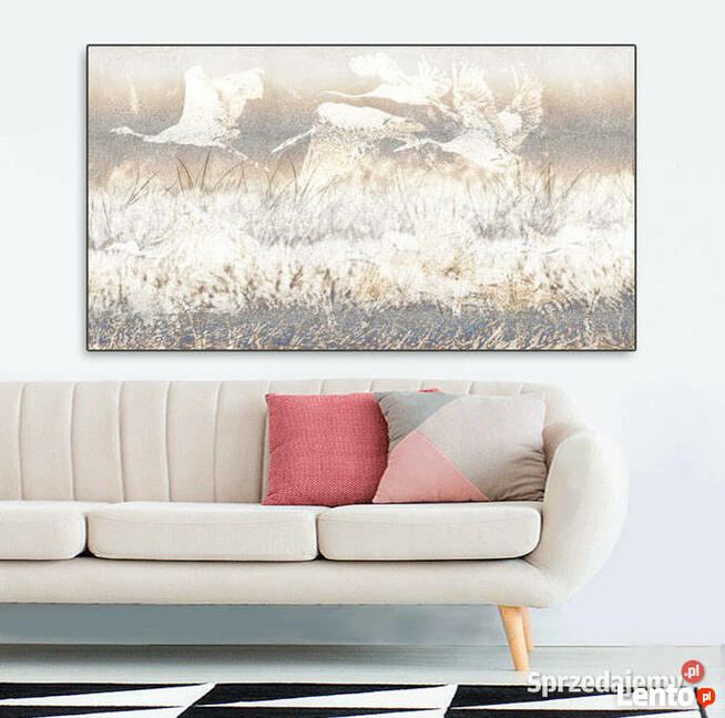 Obraz na płótnie Żurawie lecące