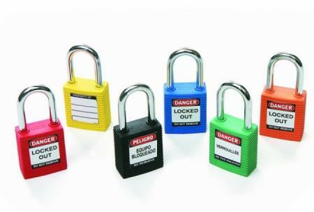 Kłódka Lockout-Tagout ze stalowym kabłąkiem 38mm