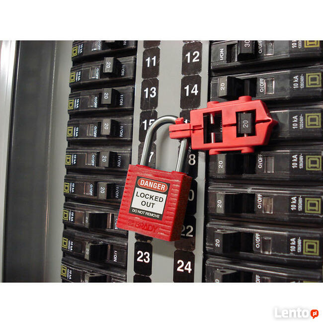 Kłódka Lockout-Tagout ze stalowym kabłąkiem 38mm