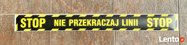 Naklejki podłogowe STOP NIE PRZEKRACZAJ LINII STOP