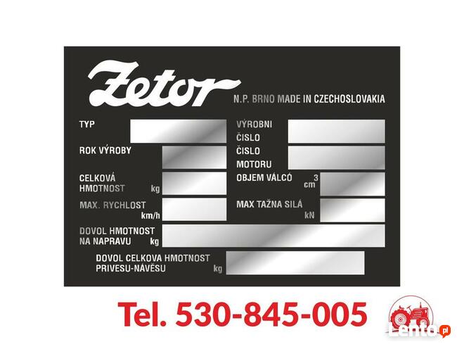 Tabliczka znamionowa autosan zetor ursus brandys